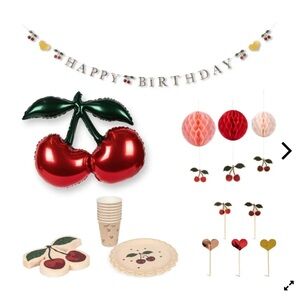 Cherry Themed Birthday Party Supplies Set